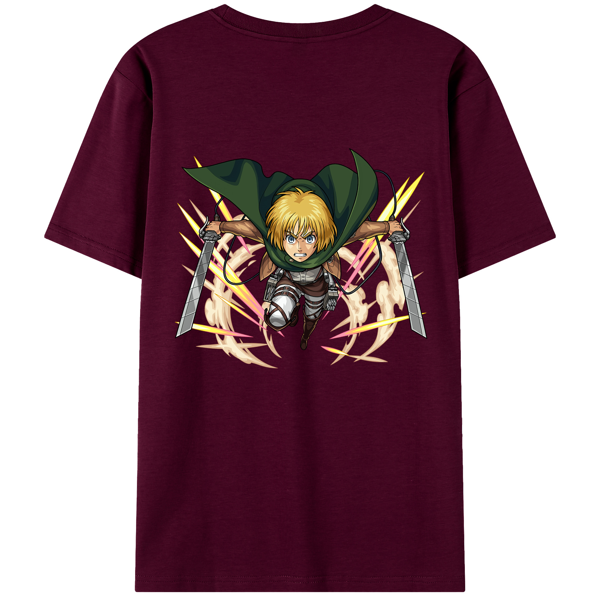 （画像用） 進撃の巨人 アルミン·アルレルト Attack on Titan Armin Arlert レディース半袖Tシャツ(バックプリント)